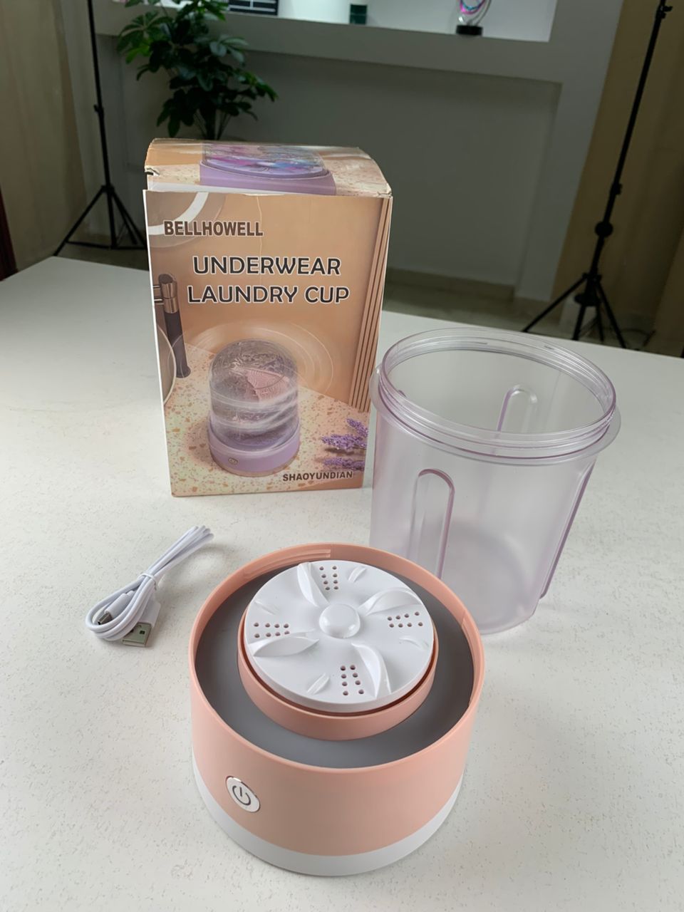 Mini-machine à laver portable rechargeable pour sous-vêtements – غسالة ملابس داخلية محمولة