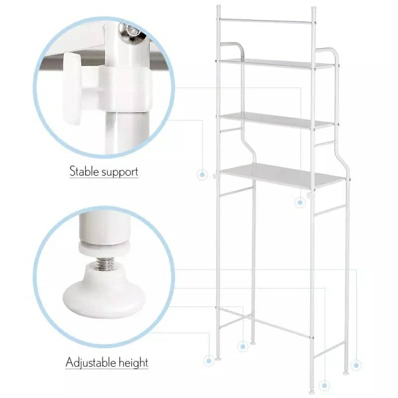 support de rangement en acier inoxydable pour salle de bain WC