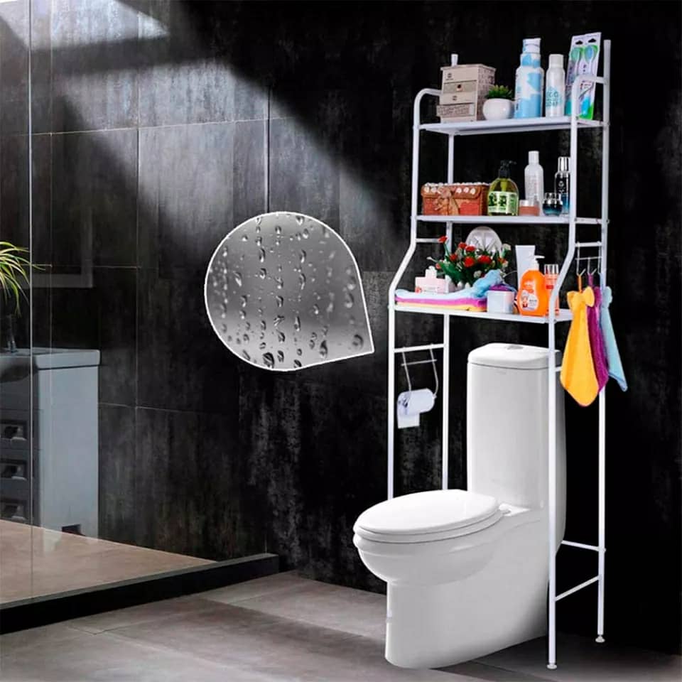 support de rangement en acier inoxydable pour salle de bain WC